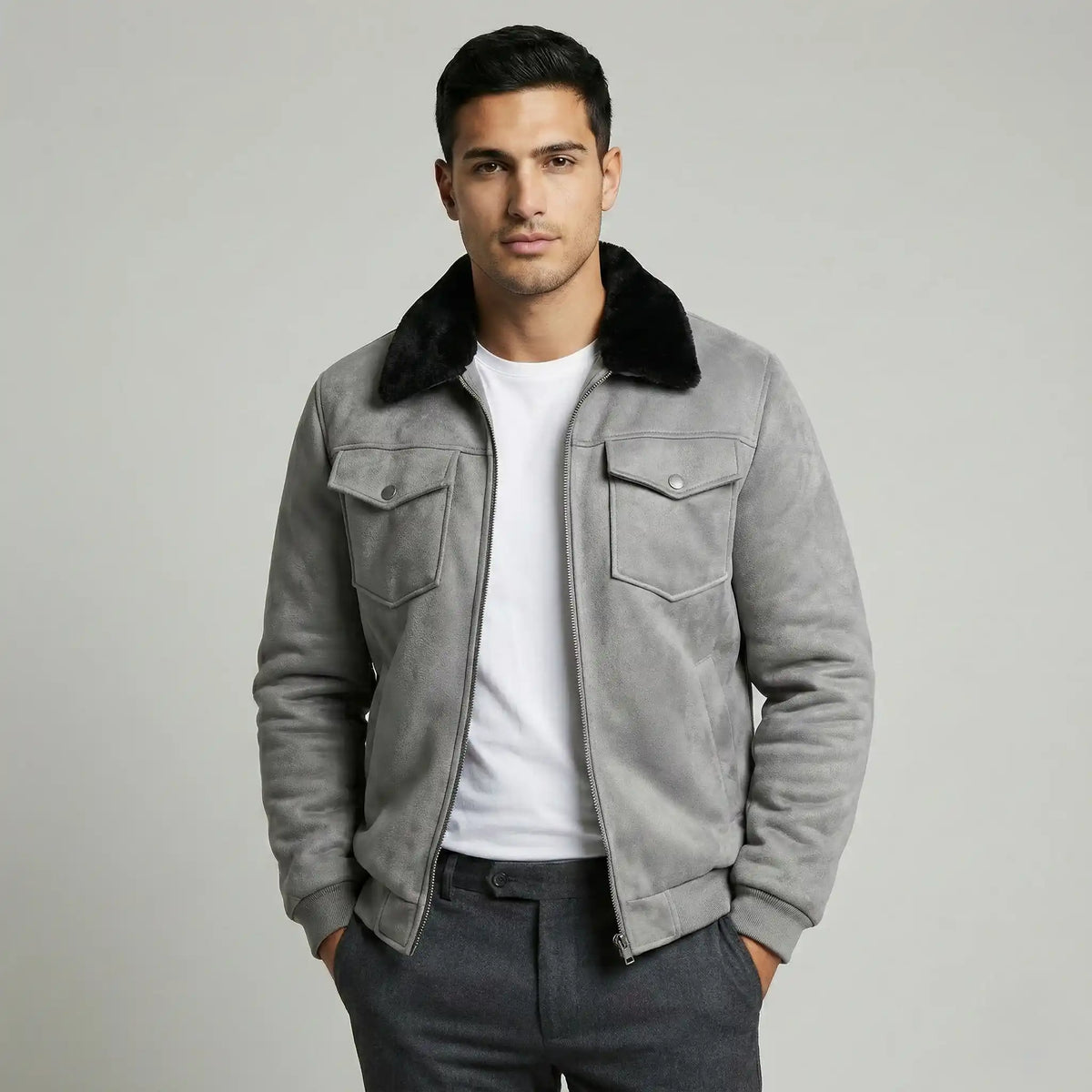 CWJ25-07-Men’s-Grey-Faux-Suede-Jacket-with-Black-Fur-Collar-Premium-Winter-Outerwear-by-Coder-Stitch (2)
