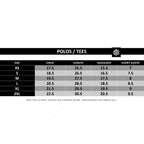 MEN POLOS AND TEES SIZE CHART CODER STITCH