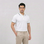 Essential White Tipped Polo Shirt