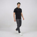 Essential Jet Black Pique Polo