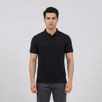 Essential Jet Black Pique Polo