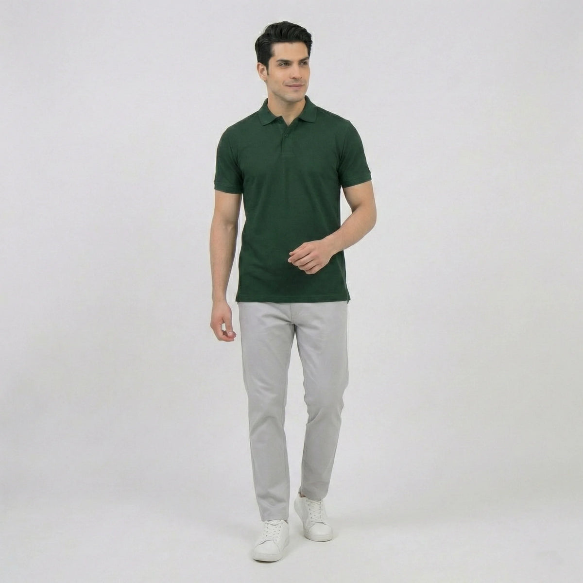 Forest Green Essential Pique Polo