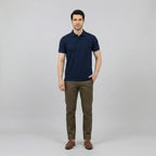 Classic Navy Blue Pique Polo