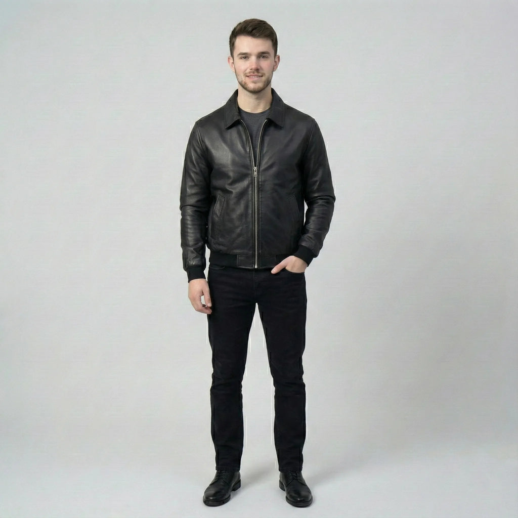 cwj25-18-mens-black-faux-leather-bomber-jacket-coder-stitch (3)