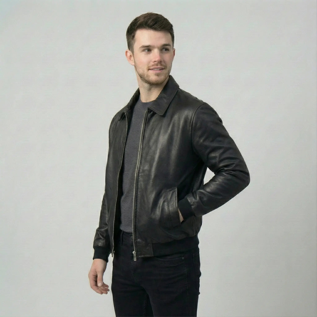 cwj25-18-mens-black-faux-leather-bomber-jacket-coder-stitch (4)