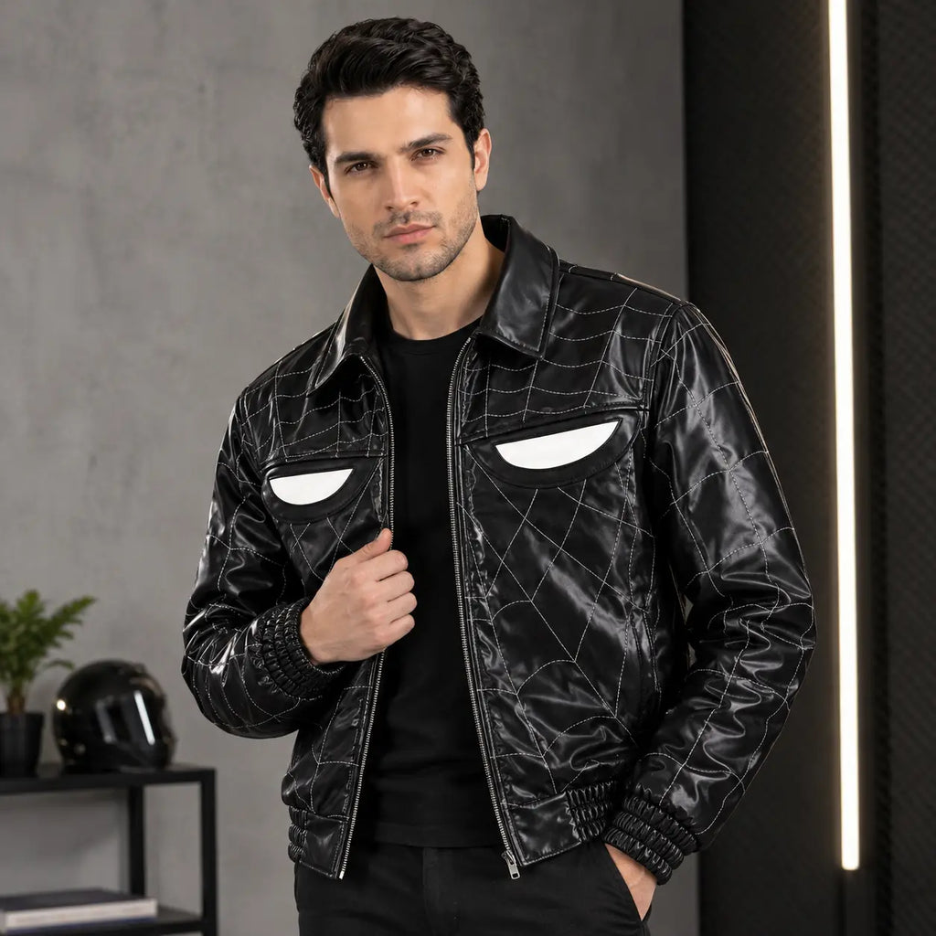 Spiderweb Leather Jacket