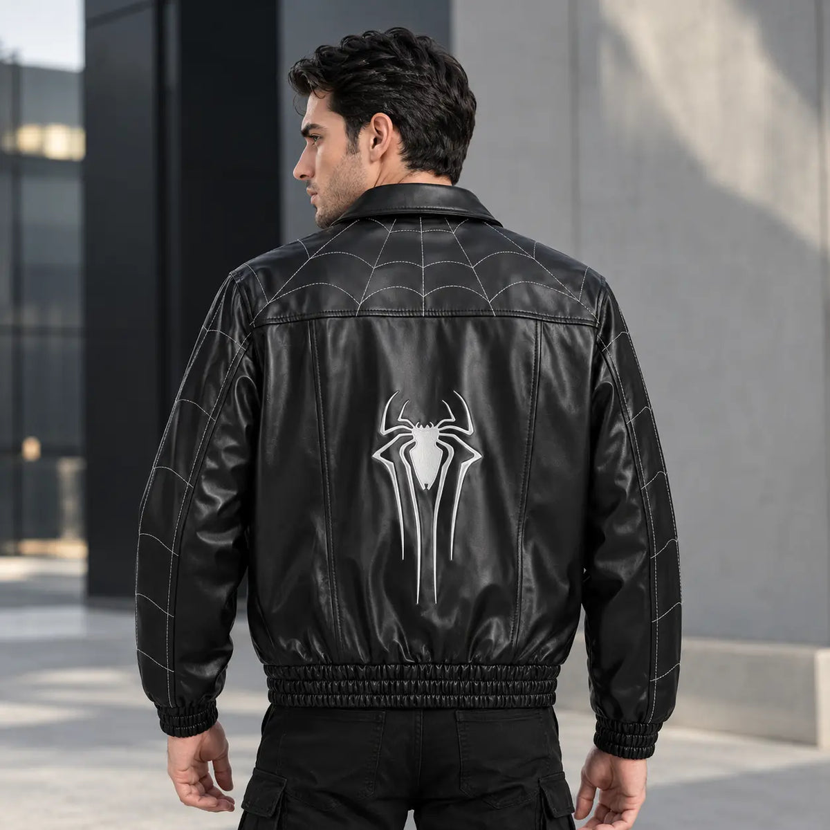 Spiderweb Leather Jacket