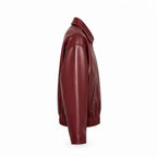 Burgundy Faux Leather Jacket