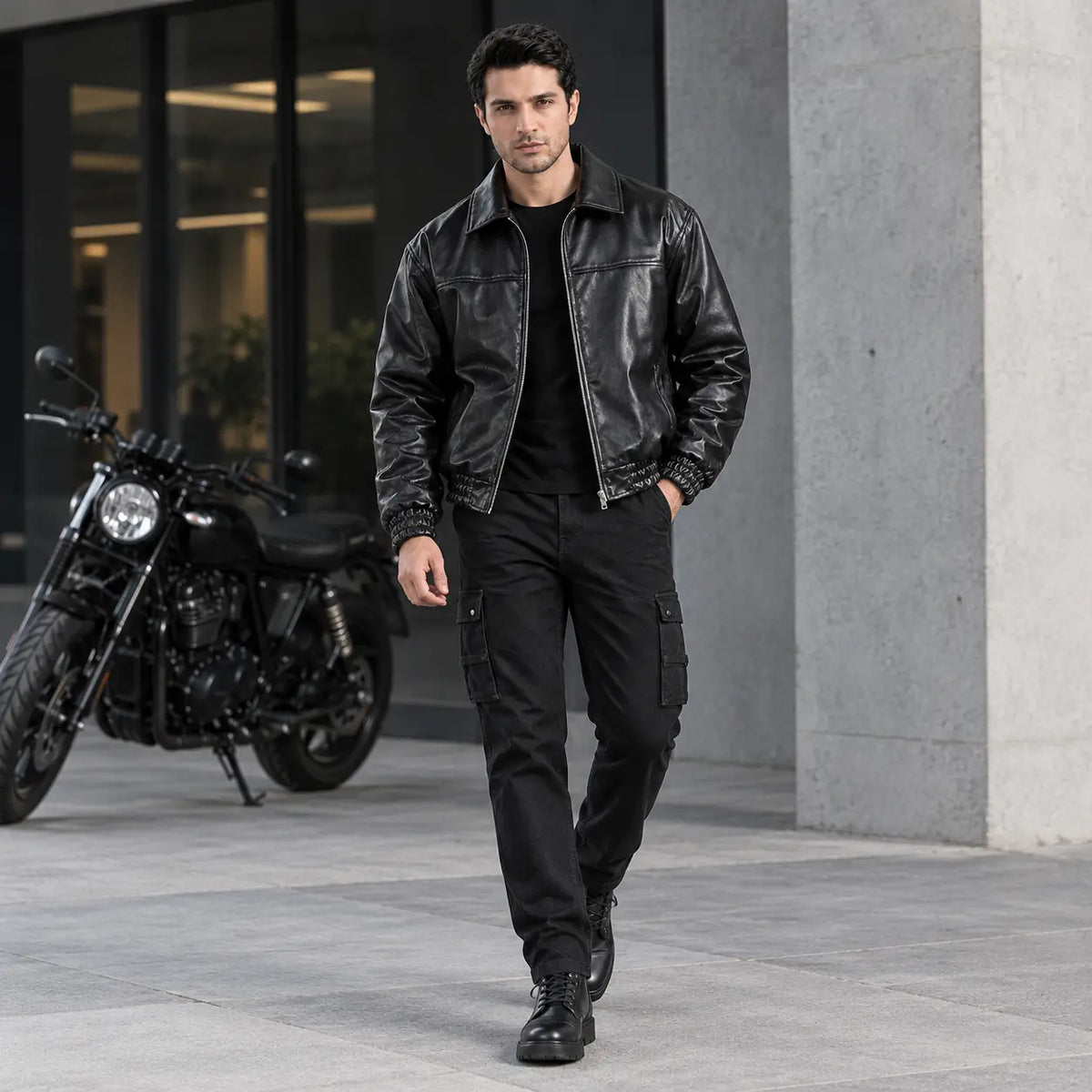 Black Urban Leather Jacket