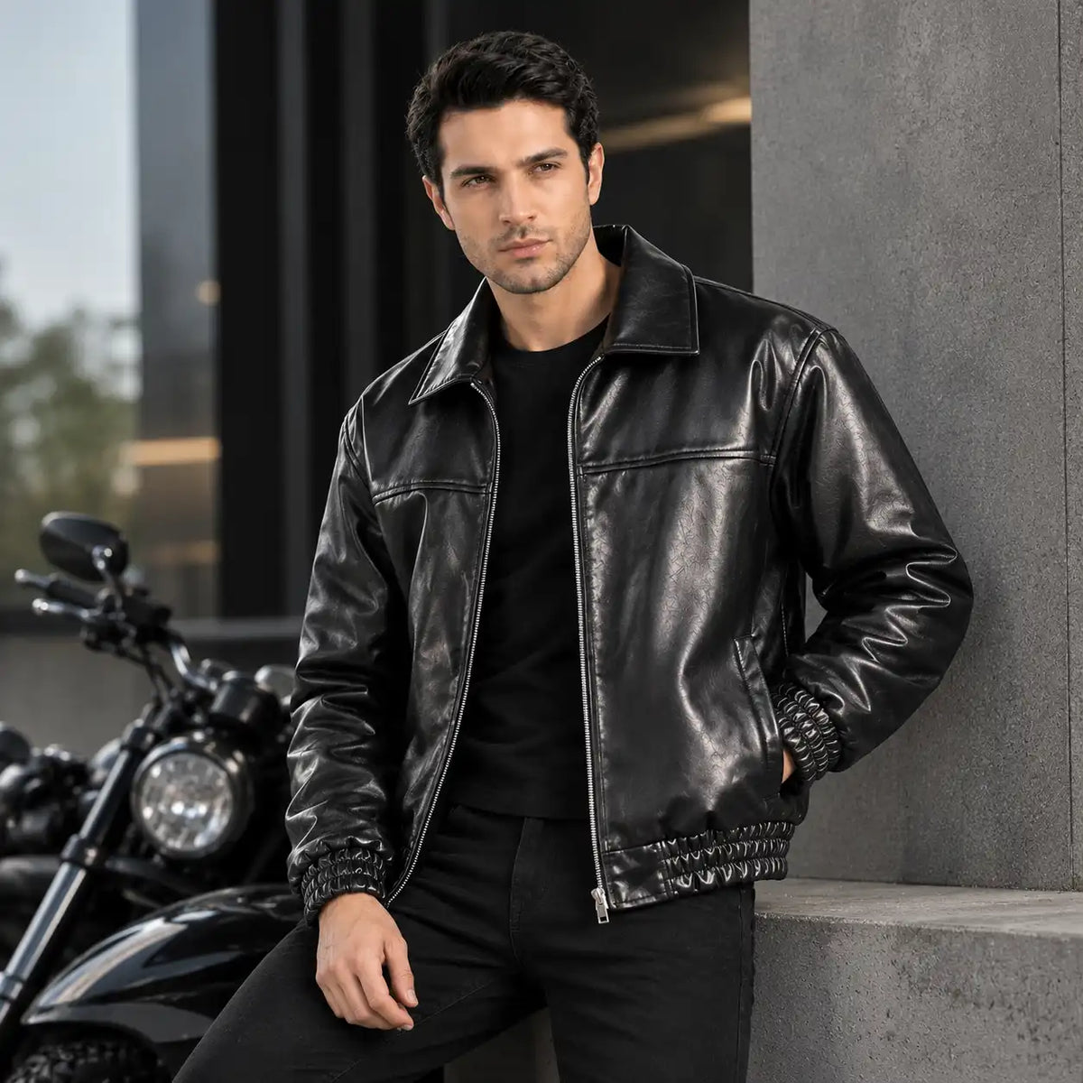 Black Urban Leather Jacket