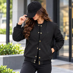 Black Softshell Varsity Jacket