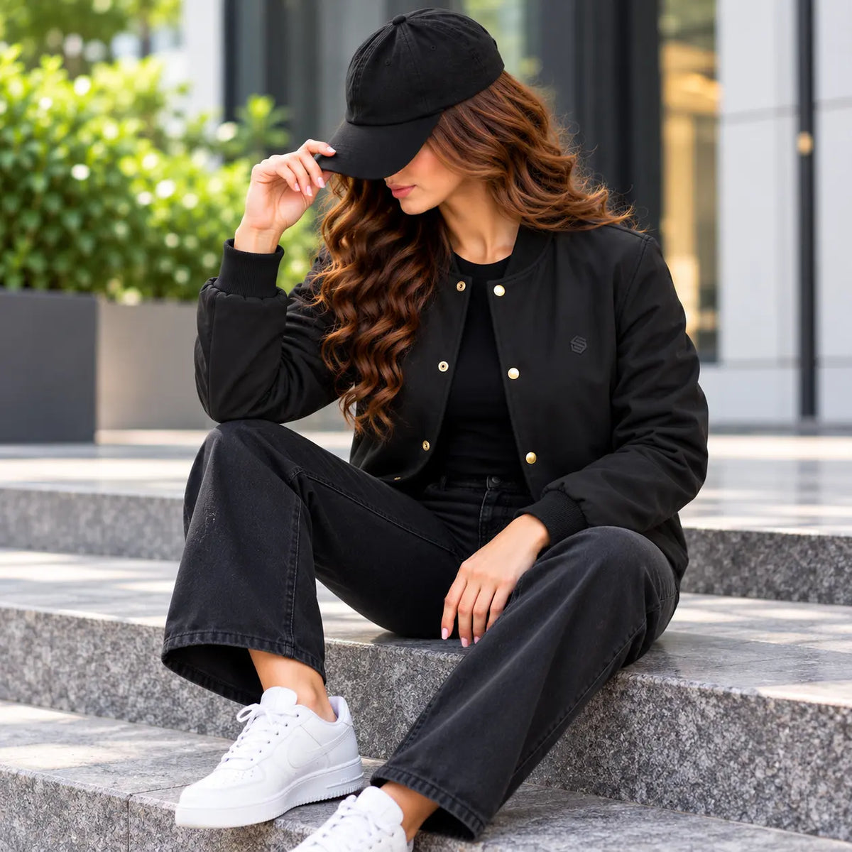 Black Softshell Varsity Jacket