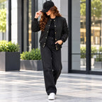Black Softshell Varsity Jacket