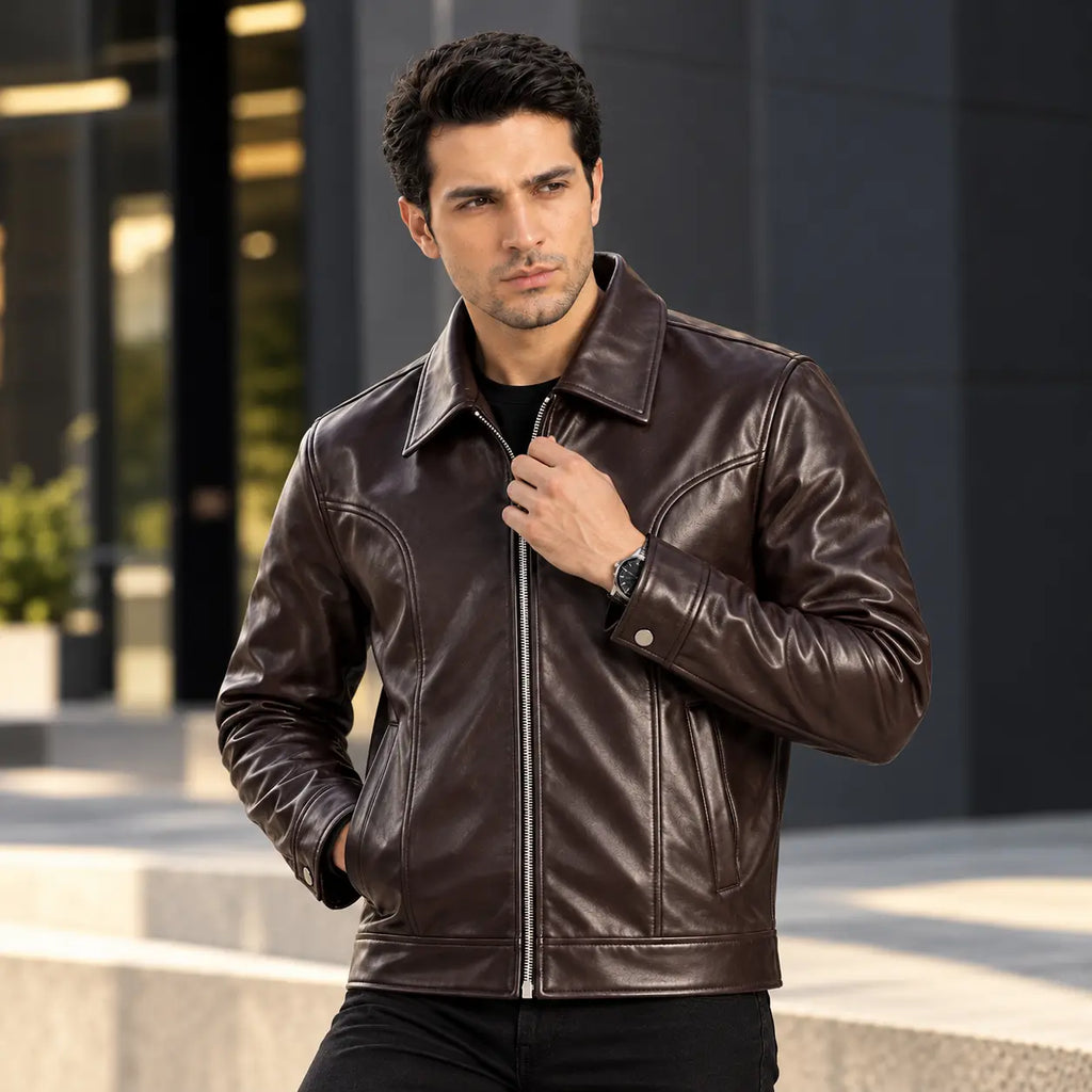 Men’s Dk Brown Leather Jacket