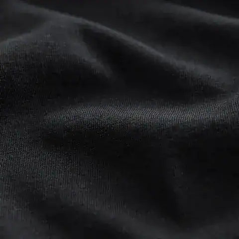 Men’s plain black cotton T-shirt with classic crew neck – Coder Stitch