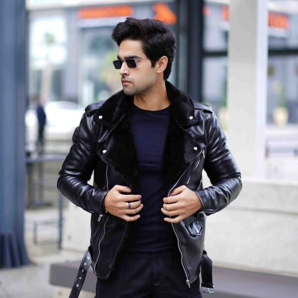 Classic Biker Jacket - Image 2