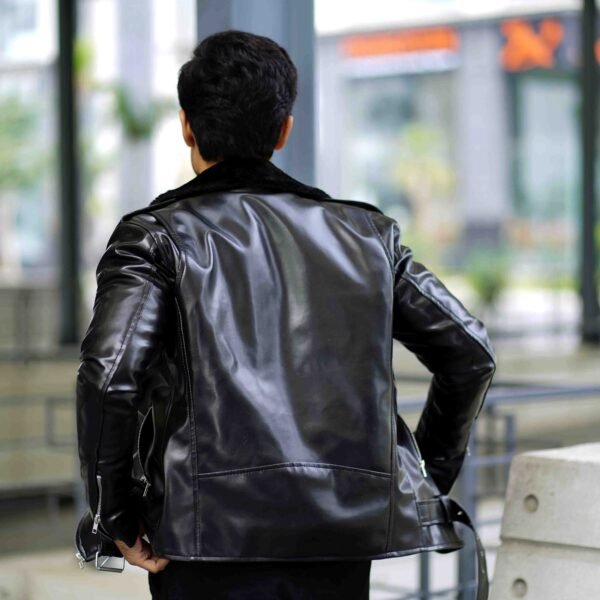 Classic Biker Jacket - Image 6