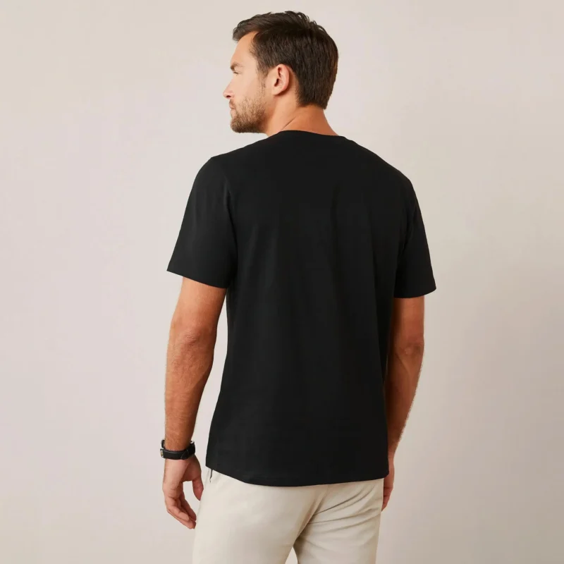 Men’s black graphic T-shirt with sunshine print – Coder Stitch