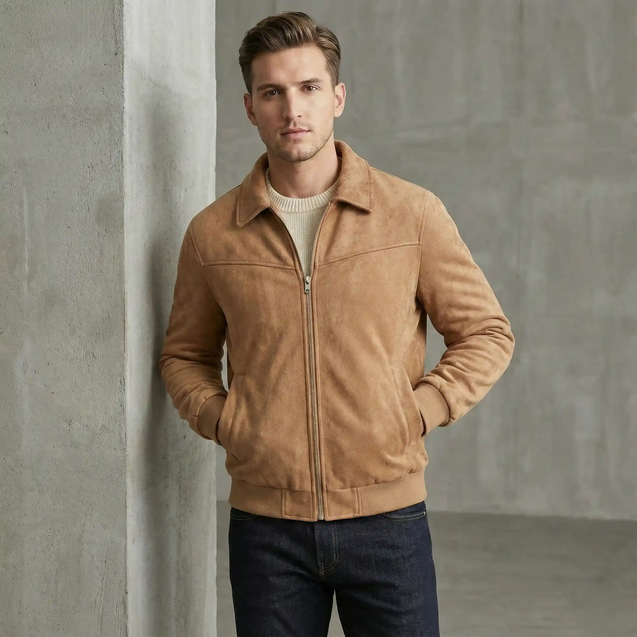 Tan Suede Jacket - Image 6
