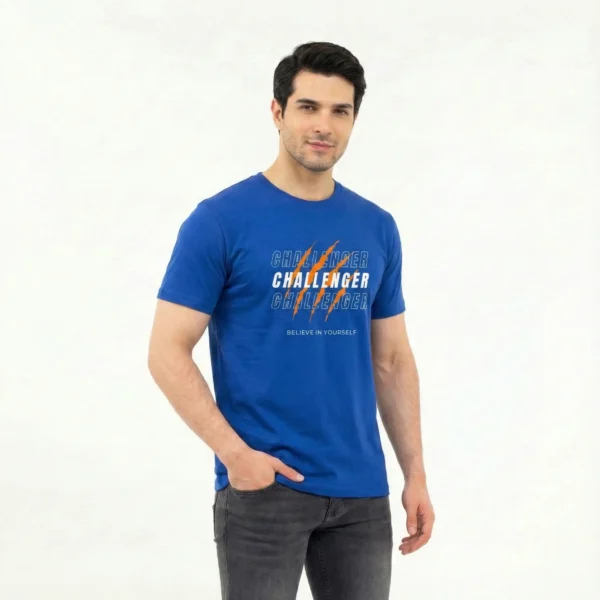 Blue Printed T-Shirt