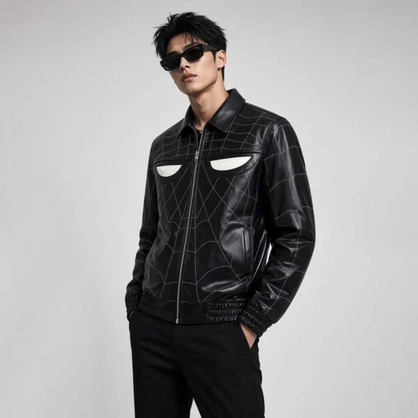 Spiderweb Leather Jacket